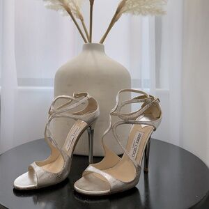 Jimmy Choo Silver Stiletto Heels